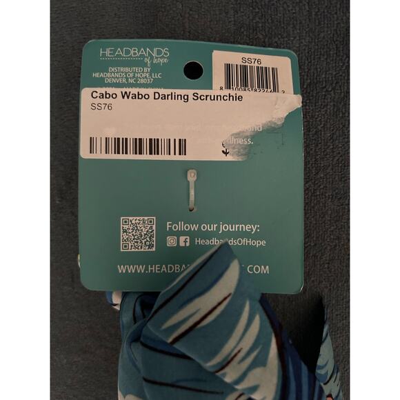 Headbands of Hope - Cabo Wabo Darling Scrunchie Tropical Print - NEW - Picture 5 of 5